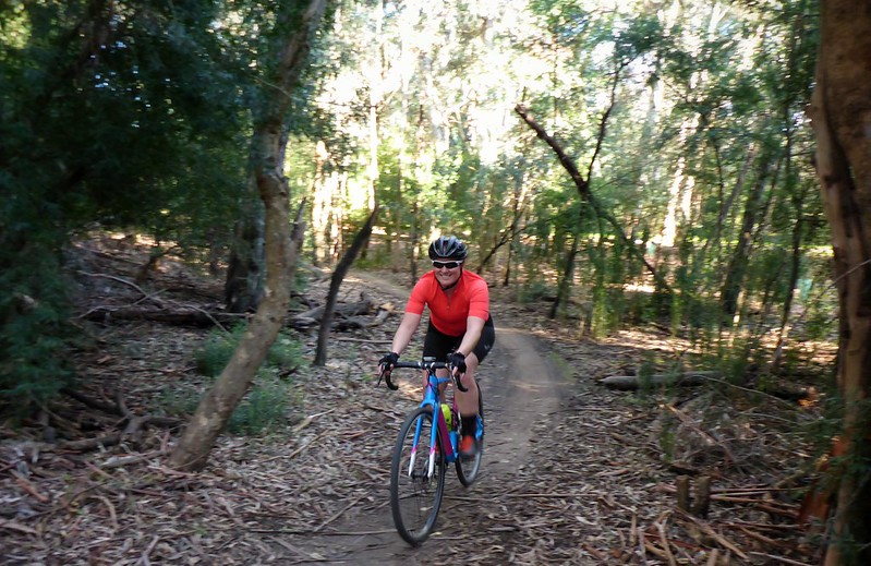 Cycling through Bwindi Forest National park.